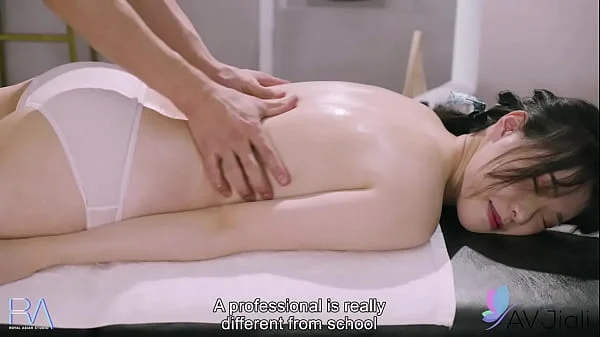 Yuli wanted to relax so ordered a massage and then got so into it she sucked off the masseur and then he fucked her