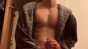 Dominant British Hunk Wanks at Midnight