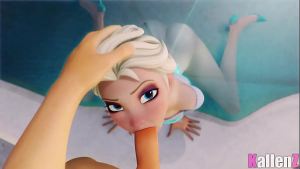 Elsa gets a deepthroat