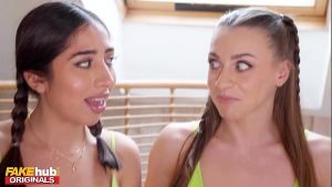 FAKEhub – Workout girls let their cheeky friend film a Threesome