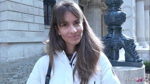 GERMAN SCOUT – Small Tits College Girl talk to Porn Sex at Model Job