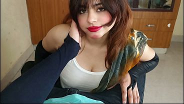 Hot Indian girl giving juicy blowjob in return of hard Doggystyle and missionary fuck.