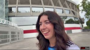 Katty West is obsessed with football and sex! So she finds a fan for a hot fuck!