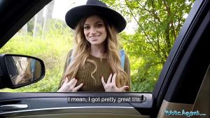 Public Agent Big boobs tourist fucks massive cock for free ride