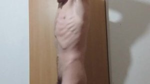 Super skinny male does cardio by twerking with his sexy perfect small ass