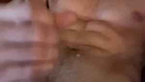 Teen blonde shoots a big load