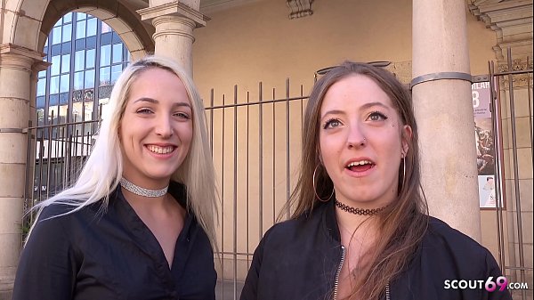 GERMAN SCOUT – TWO CRAZY TEENS TALK TO FFM THREESOME STREET CASTING SEX FOR CASH