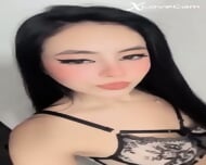 Hot White Body In Black Lingerie