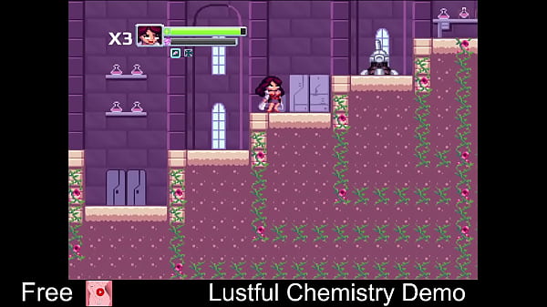 Lustful Chemistry (Free Steam Demo Game) Platformer, Adult, Erotic, NSFW, Pixel Art, Porn, Retro