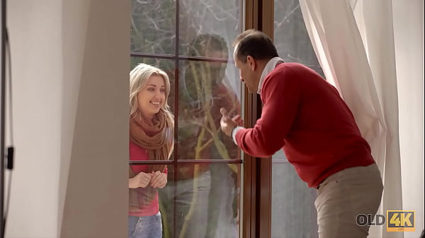 OLD4K. Naive sexpot and handsome old man have great sex at his place