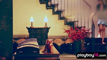 Petite all natural Chinese hottie reveals her hairy hole