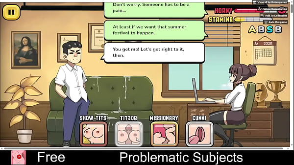 Problematic Subjects (free game itchio)Game, 2D, Adult, Erotic, freeuse, Hentai, No AI, NSFW, Porn, teacher, Voice Acting