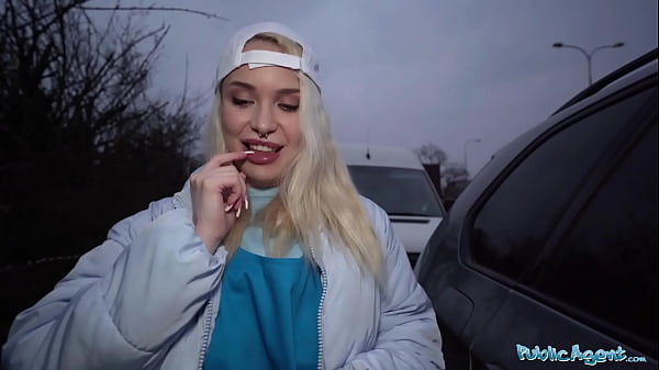 Public Agent She has big natural boobs and sucks cock behind park cars in public