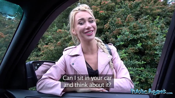 Public Agent skinny blonde girlfriend secretly cheats on her boyfriend and lets new guy cum inside her pussy