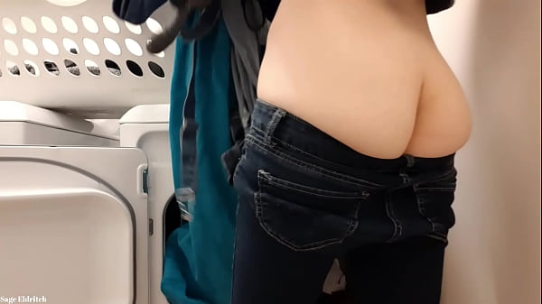 Sage Eldritch Jeans Buttcrack: Doing the Laundry [Voyeur]