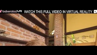 Solo girl, Sarah Kay,uses a big dildo,in VR.