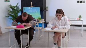 I’ll Fuck your Deep Throat and Cum in Your Mouth, Young Student Slut. Big Dick in a Tight Pussy