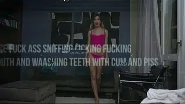 Ass sniff lick Face Fuck Puke Fuck and teeth washed with cum and piss
