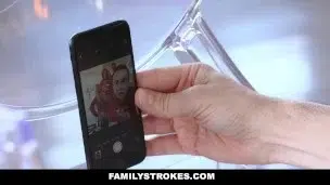 FamilyStrokes – stepsis fucked me during stepfamily Christmas pictures