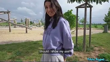 Her ass looked so hot I need to cum in her mouth – Public Agent