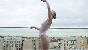 Morning gymnastics with a dick inside in the doggie pose