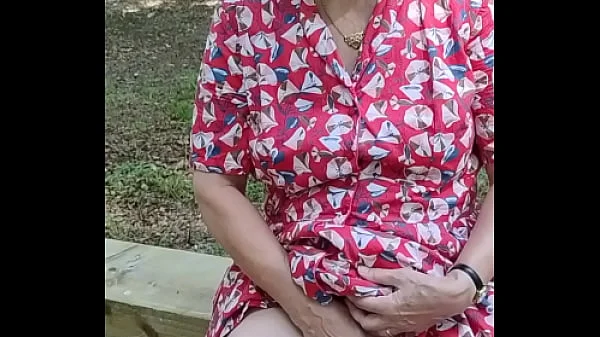 Outdoor orgasm in public