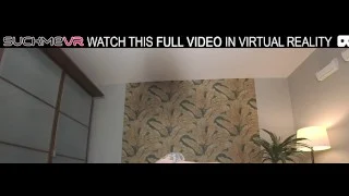 Passionate blonde Crystal White2 plays with a rubber dildo in VR.