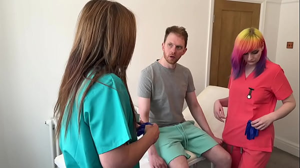 Sexy Nurses Cant Resist Patient’s Cock