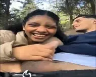 Cute Ebony Petite Girl Giving Blowjob Outdoor And Boob Sucking