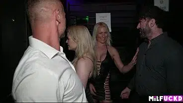 First time swingers meet experienced French couple at sex club