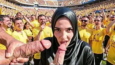 German football fan gangbanged by the opposite team – AI Interactive Video