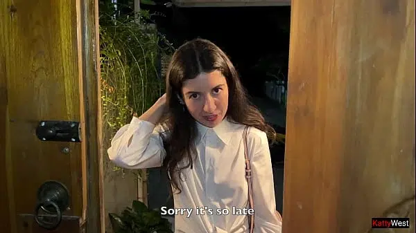 Impudent neighbor came to me in the middle of the night to jump on my hard dick – Creampie