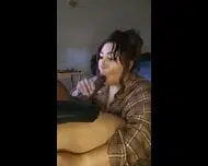 Latina Sloppy Head Cumshot Swallowed