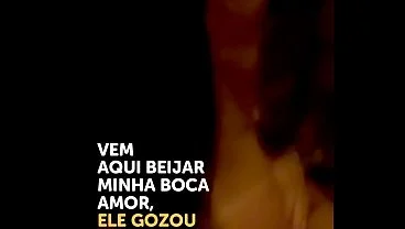 Ménage no Swing: Final Explosivo com Banho de Leite na Frente do meu Corninho