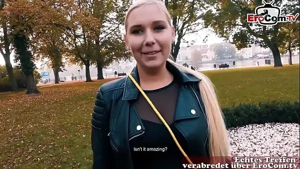 Risky Public Sex Date with german blonde teen slut
