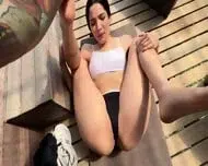 Unforgettable Outdoor Yoga Class: POV Cowgirl Creampie With Juicy Latina Ass