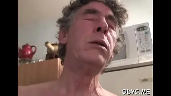 Youthful bitch sucks old dick