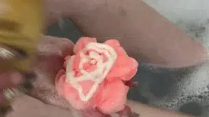 Bubble bath and washing my feet