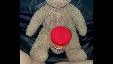 CREAMY PEANUT BUTTER IN MY 18 YEARS OLD MUSLIM GIRL PUSSY -AMATEUR ARABIAN SNOWWHITE MASTURBATES – BEST FOOD PORN