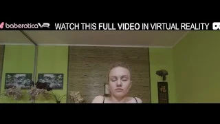 Solo hot girl,Marie Duval is rubbing her shaved twat,in VR.