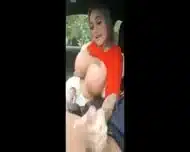 Big Fake Tits Milf Handjob In The Car Until I Explode