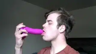 Big Purple Dildo Deep throat