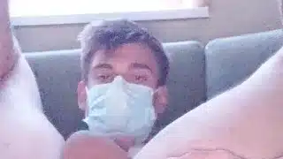 Boy fucks his ass with cucumber