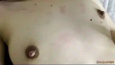 Cartoons ignored as I fill her hairy pussy with my thick load