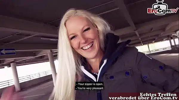 German blonde Slut meet and fuck at Public Parking in Berlin