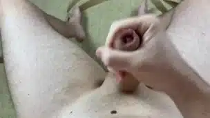 Masturbation in the morning on a chair